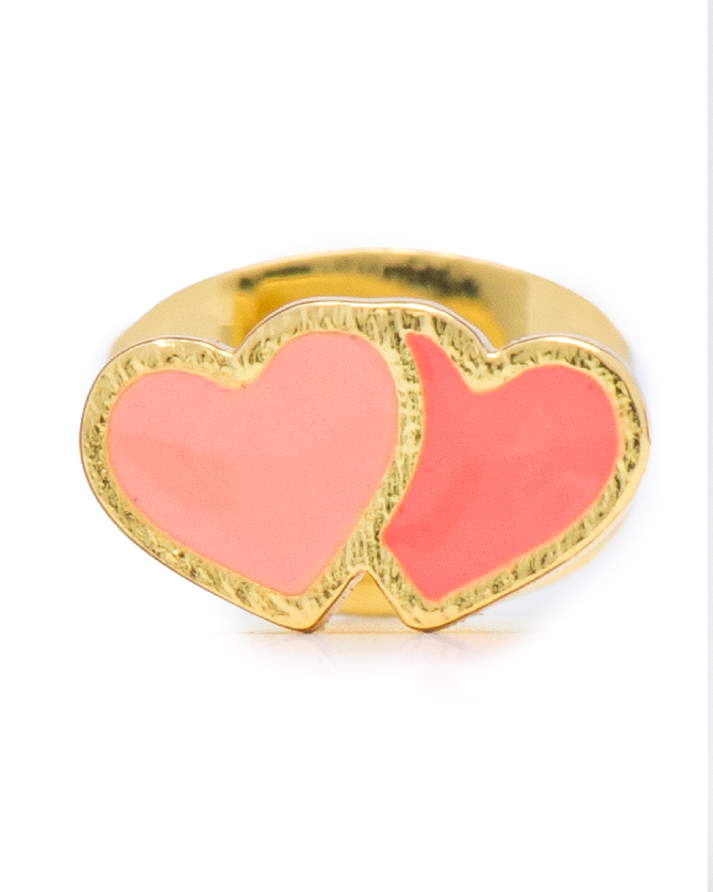 2 Hearts ørering - forgyldt